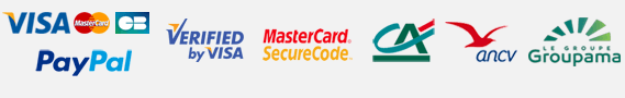 Visa - Mastercard - CB - Paypal - 3D Secure - Crédit Agricole - Agence National des chèques vacances - Groupama