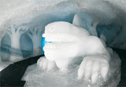The ice cave at an altitude of 3,000 m