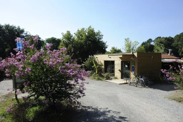 Flower Camping La Clairière - Les Cottages : Mobil-home CONFORT 33m² 3 chambres (Année 2012) + terrasse couverte 11-15m² + TV - Aquitaine - Saint-Paul-en-Born - 173€/sem