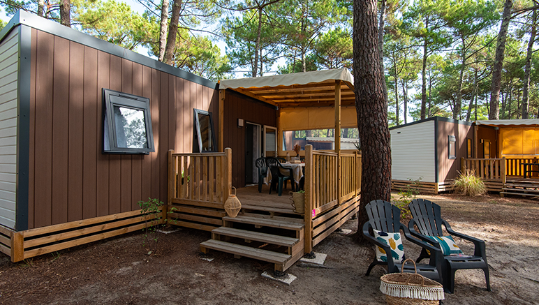 Vente privée Camping 4* Médoc Plage – Votre mobil-home avec terrasse