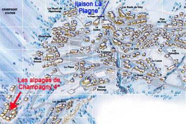 Vente privée Résidence LAGRANGE Les Alpages de Champagny 4* – Plan de la station