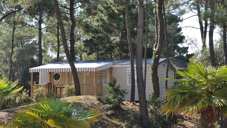 Vente privée Camping 4* Le Domaine des Pins – Les mobil-homes du camping avec terrasse
